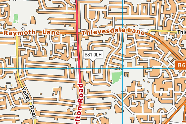 S81 0LH map - OS VectorMap District (Ordnance Survey)