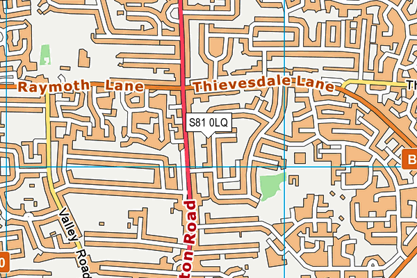 S81 0LQ map - OS VectorMap District (Ordnance Survey)