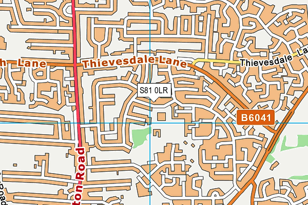 S81 0LR map - OS VectorMap District (Ordnance Survey)