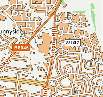 S81 0LZ map - OS VectorMap District (Ordnance Survey)