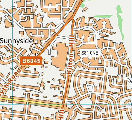 S81 0NE map - OS VectorMap District (Ordnance Survey)