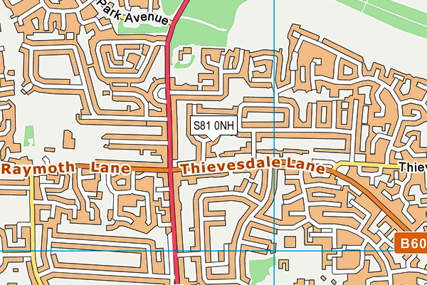 S81 0NH map - OS VectorMap District (Ordnance Survey)