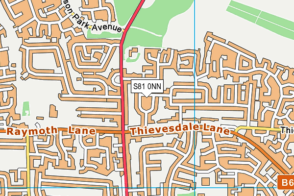 S81 0NN map - OS VectorMap District (Ordnance Survey)