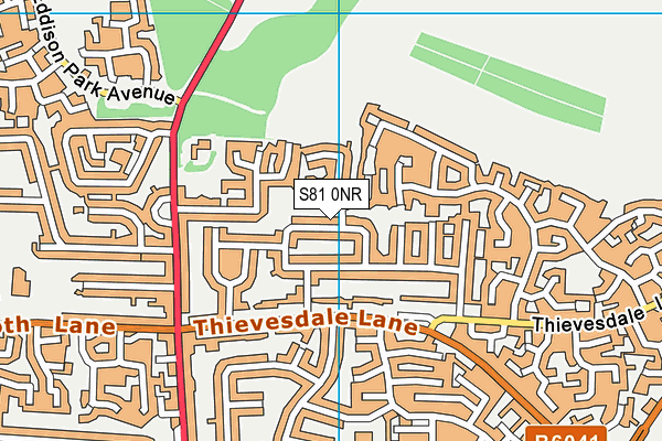 S81 0NR map - OS VectorMap District (Ordnance Survey)