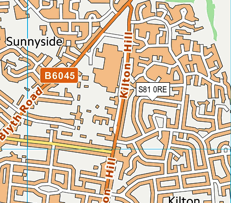 S81 0RE map - OS VectorMap District (Ordnance Survey)