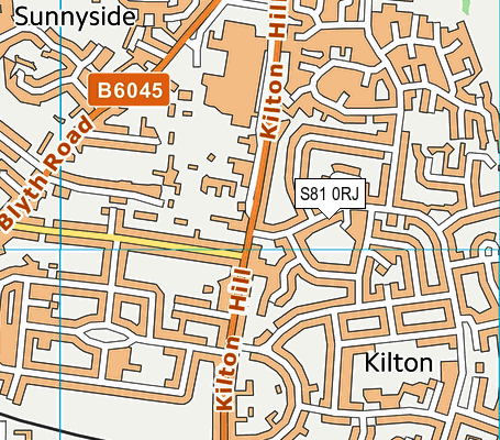S81 0RJ map - OS VectorMap District (Ordnance Survey)