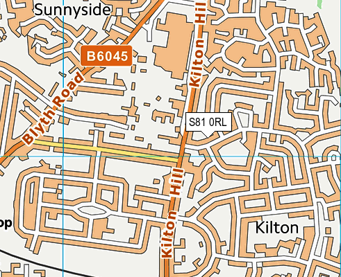 S81 0RL map - OS VectorMap District (Ordnance Survey)