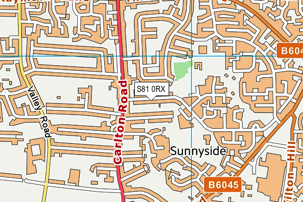 S81 0RX map - OS VectorMap District (Ordnance Survey)
