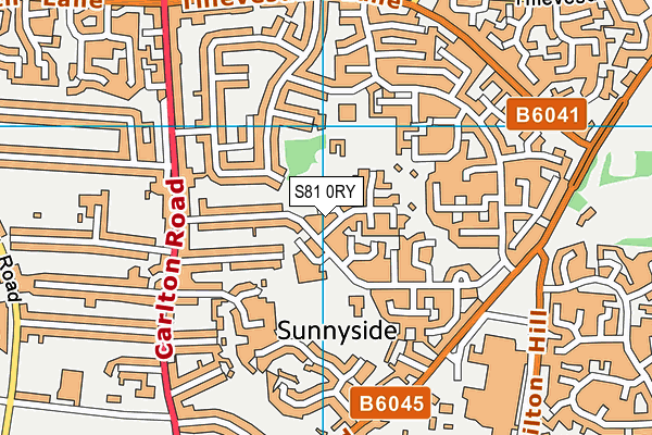 S81 0RY map - OS VectorMap District (Ordnance Survey)