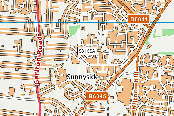 S81 0SA map - OS VectorMap District (Ordnance Survey)