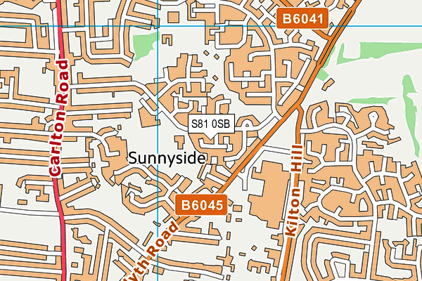 S81 0SB map - OS VectorMap District (Ordnance Survey)