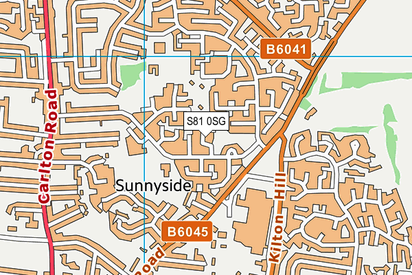 S81 0SG map - OS VectorMap District (Ordnance Survey)