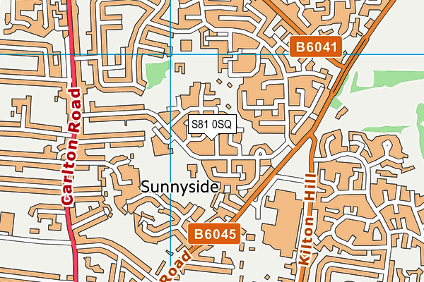 S81 0SQ map - OS VectorMap District (Ordnance Survey)