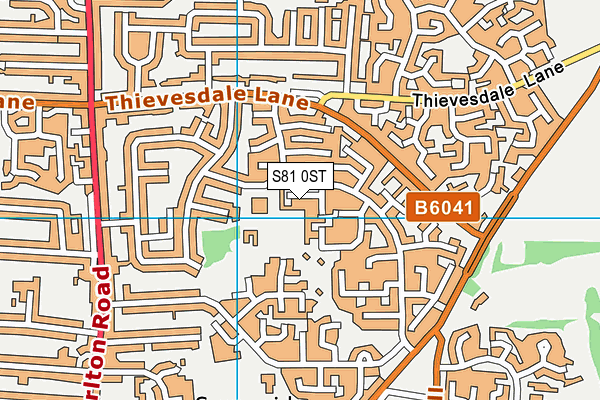 Prospect Hill Junior School map (S81 0ST) - OS VectorMap District (Ordnance Survey)
