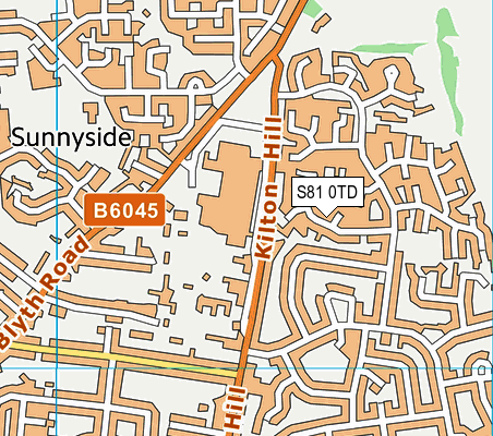 S81 0TD map - OS VectorMap District (Ordnance Survey)