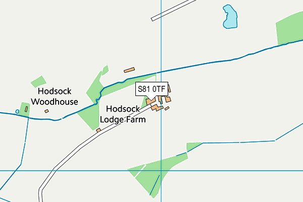 S81 0TF map - OS VectorMap District (Ordnance Survey)