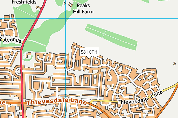 S81 0TH map - OS VectorMap District (Ordnance Survey)