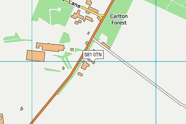 S81 0TN map - OS VectorMap District (Ordnance Survey)
