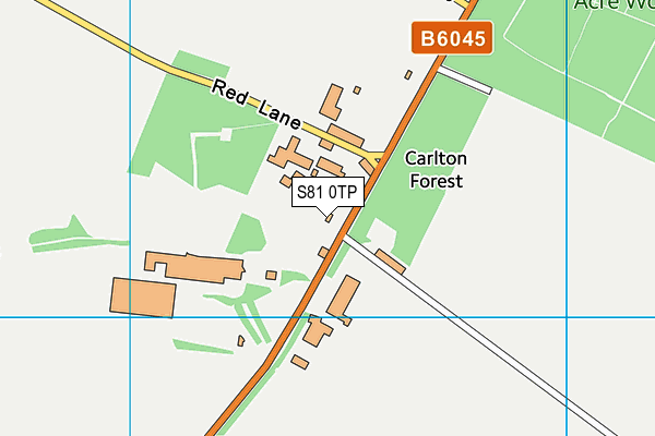 S81 0TP map - OS VectorMap District (Ordnance Survey)