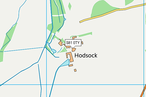 S81 0TY map - OS VectorMap District (Ordnance Survey)