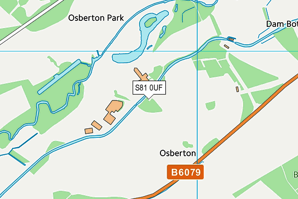 S81 0UF map - OS VectorMap District (Ordnance Survey)