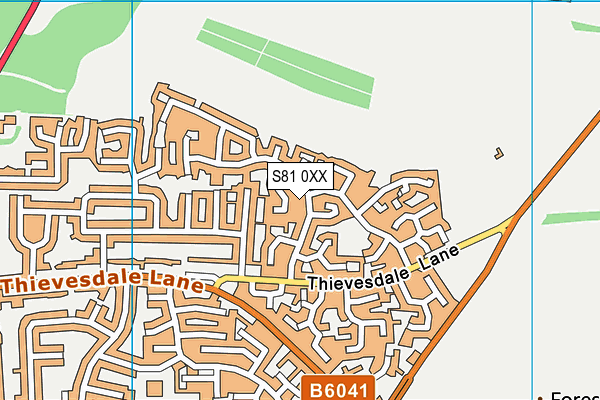 S81 0XX map - OS VectorMap District (Ordnance Survey)