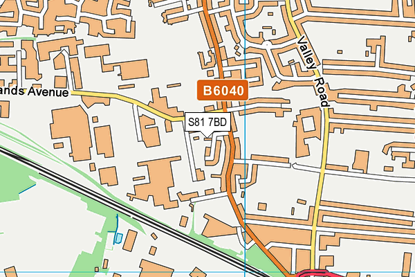 S81 7BD map - OS VectorMap District (Ordnance Survey)