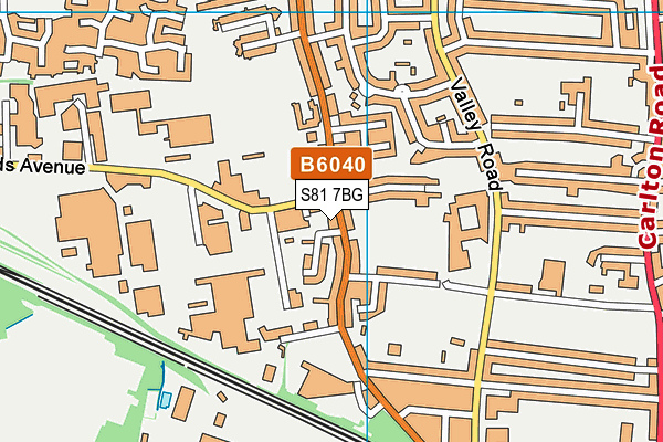 S81 7BG map - OS VectorMap District (Ordnance Survey)