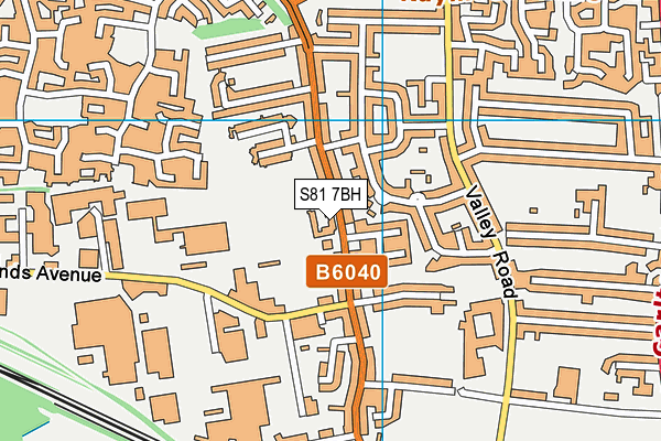 S81 7BH map - OS VectorMap District (Ordnance Survey)