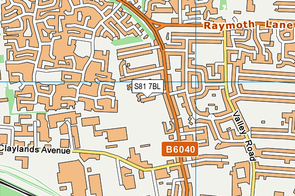 S81 7BL map - OS VectorMap District (Ordnance Survey)