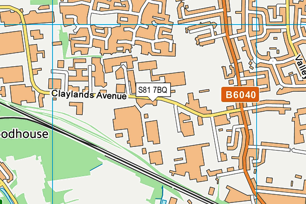 S81 7BQ map - OS VectorMap District (Ordnance Survey)