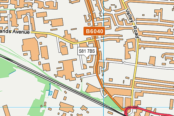 S81 7BS map - OS VectorMap District (Ordnance Survey)