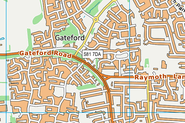 S81 7DA map - OS VectorMap District (Ordnance Survey)
