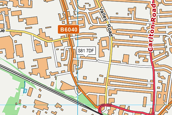 S81 7DF map - OS VectorMap District (Ordnance Survey)