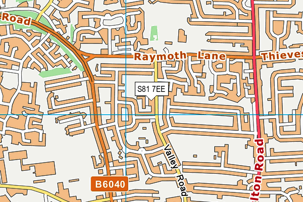 S81 7EE map - OS VectorMap District (Ordnance Survey)