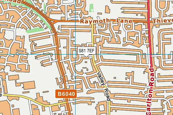 S81 7EF map - OS VectorMap District (Ordnance Survey)