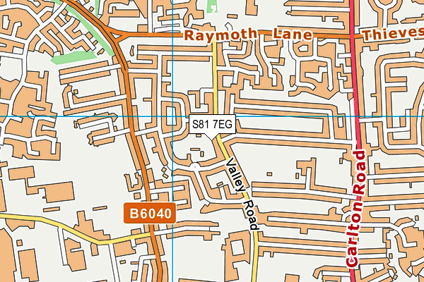 S81 7EG map - OS VectorMap District (Ordnance Survey)