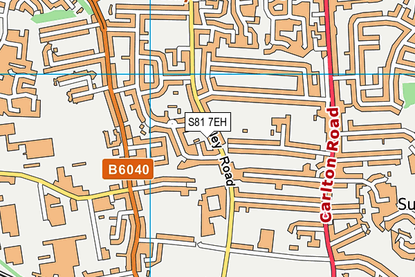 S81 7EH map - OS VectorMap District (Ordnance Survey)