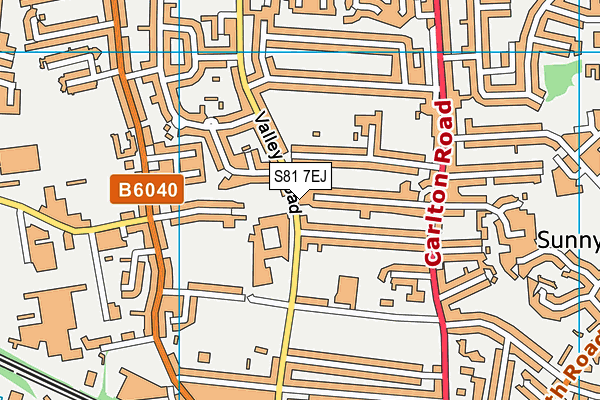 S81 7EJ map - OS VectorMap District (Ordnance Survey)
