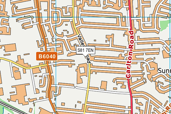 S81 7EN map - OS VectorMap District (Ordnance Survey)