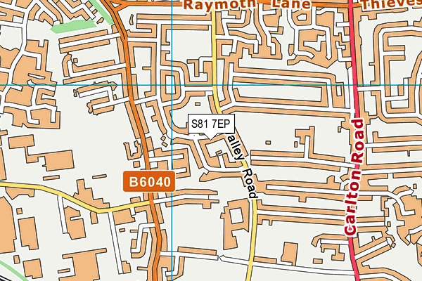 S81 7EP map - OS VectorMap District (Ordnance Survey)