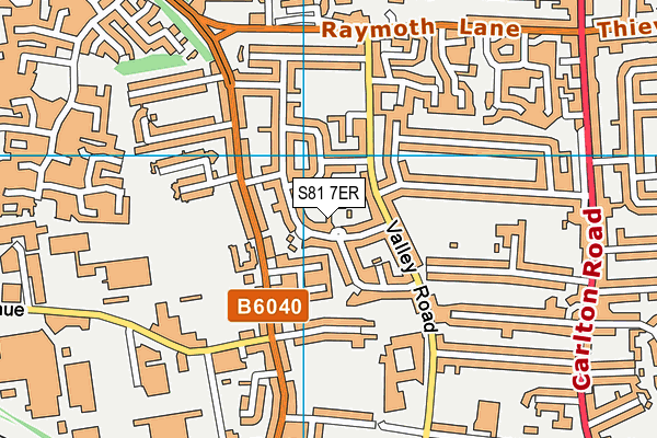 S81 7ER map - OS VectorMap District (Ordnance Survey)