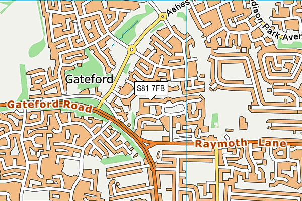 S81 7FB map - OS VectorMap District (Ordnance Survey)