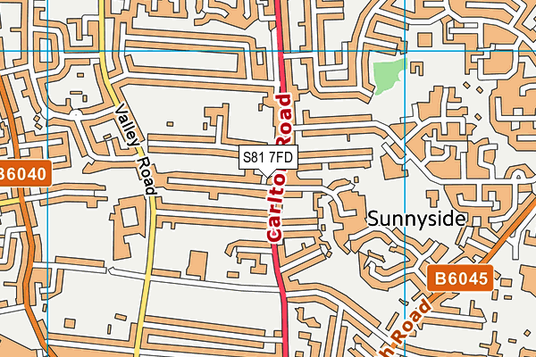 S81 7FD map - OS VectorMap District (Ordnance Survey)