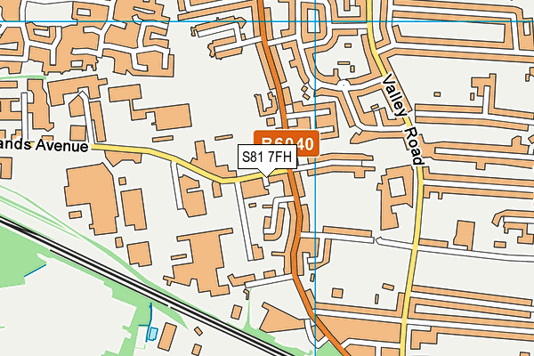 S81 7FH map - OS VectorMap District (Ordnance Survey)