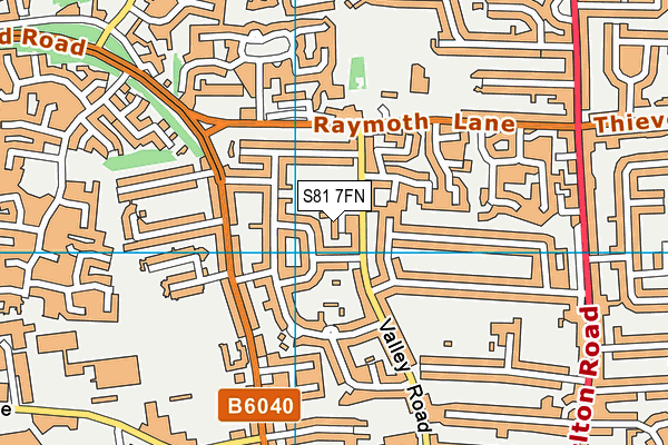 S81 7FN map - OS VectorMap District (Ordnance Survey)