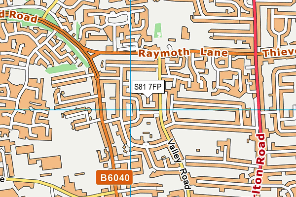 S81 7FP map - OS VectorMap District (Ordnance Survey)