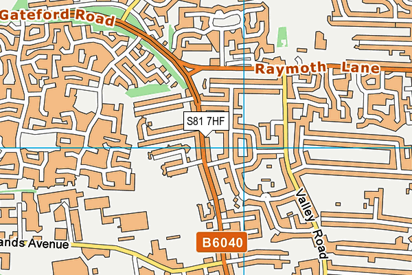 S81 7HF map - OS VectorMap District (Ordnance Survey)