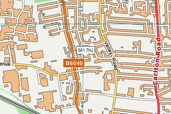 S81 7HJ map - OS VectorMap District (Ordnance Survey)