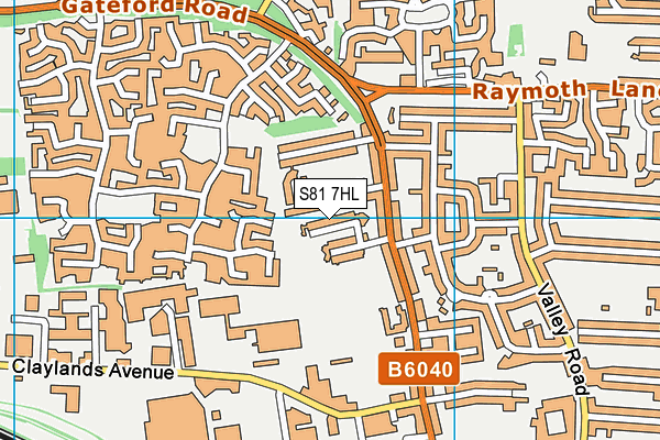 S81 7HL map - OS VectorMap District (Ordnance Survey)